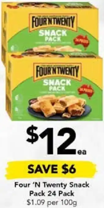 Four 'N Twenty Snack Pack 24 Pack