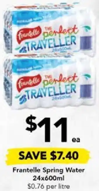 Drakes Frantelle Spring Water 24x600ml offer