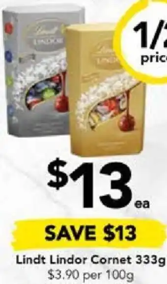 Lindt Lindor Cornet 333g