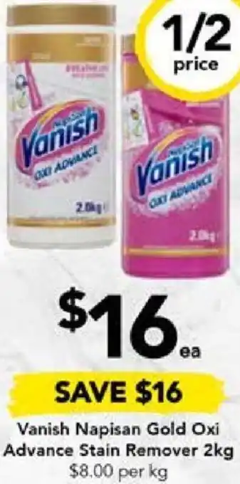 Drakes Vanish Napisan Gold Oxi Advance Stain Remover 2kg offer