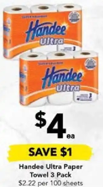 Drakes Handee Ultra Paper Towel 3 Pack offer