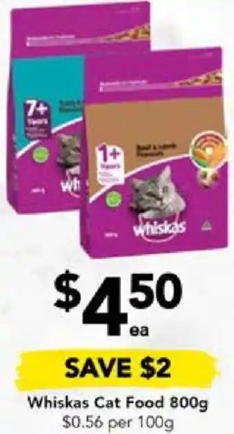 Drakes Whiskas Cat Food 800g offer