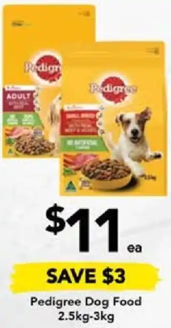 Drakes Pedigree Dog Food 2.5kg-3kg offer