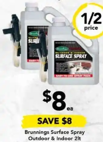 Drakes Brunnings Surface Spray Outdoor & Indoor 2lt offer