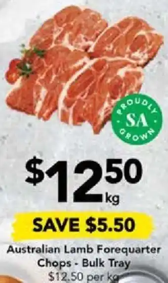 Australian Lamb Forequarter Chops - Bulk Tray