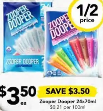 Drakes Zooper Dooper 24x70ml offer