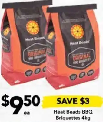 Drakes Heat Beads BBQ Briquettes 4kg offer