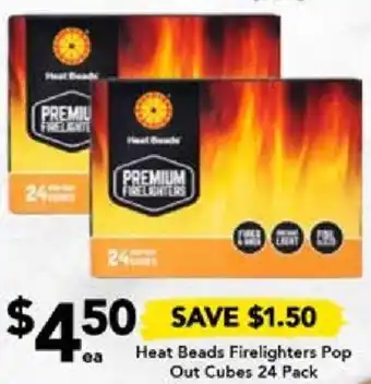 Drakes Heat Beads Firelighters Pop Out Cubes 24 Pack offer