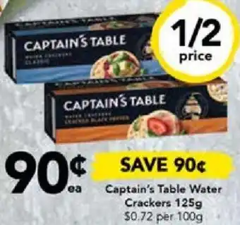 Drakes Captain's Table Water Crackers 125g offer