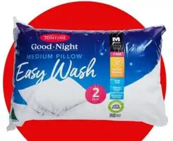 BIG W Tontine 2-Pack Good-Night Easy Wash Pillows offer