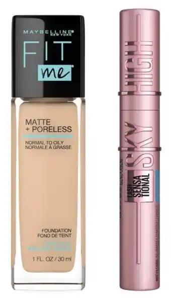 BIG W Maybelline Fit Me Matte + Poreless Foundation or Lash Sensational Sky High Mascara offer