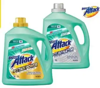 BIG W Biozet Attack Laundry Liquid 3-Litre offer