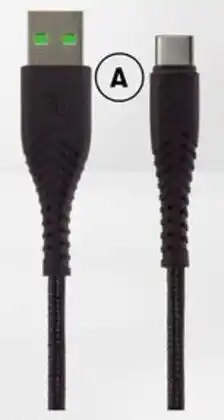 BIG W A. Gecko Ultra Tough USB to USB-C 480mbps/60W 30K Flex Cable 1.5-Metre - Black offer