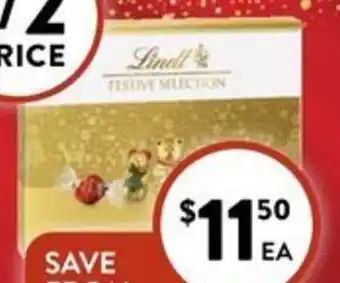 Foodworks Lindt Festive Selection Gift Box 226g offer