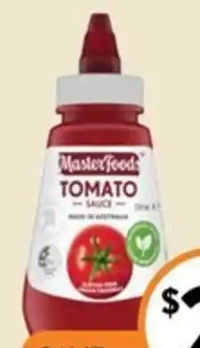 Foodworks MasterFoods Tomato or BBQ Squeezy Sauce 250ml offer