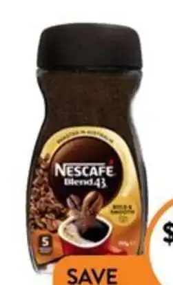 Foodworks Nescafé Blend 43, Mild Roast or Espresso 90-150g offer