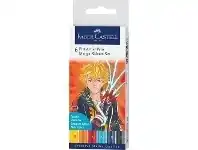 Officeworks Faber-Castell Pitt Artist Pen Manga Set 6 Pack offer