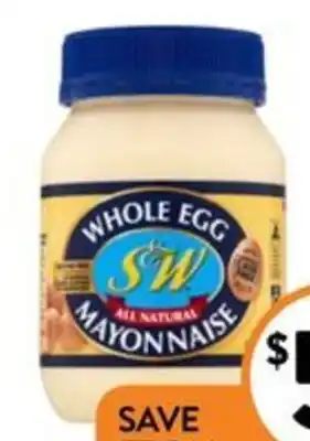 Foodworks S&W Whole Egg Mayonnaise 440g offer