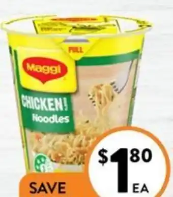 Foodworks Maggi Cup Noodles 58-65g offer