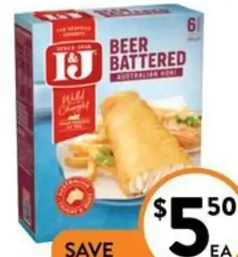 Foodworks 1&J Fish Fillets 425g offer