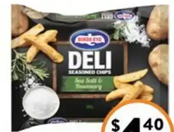 Foodworks Birds Eye Deli Seasoned or Beer Batter Chips 600g offer