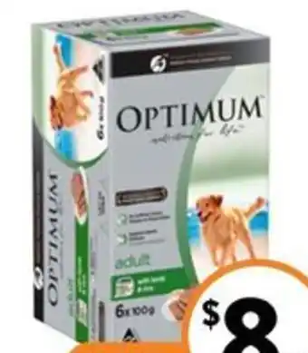 Foodworks Optimum Wet Dog Food 6 Pack x 100g offer