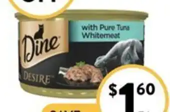 Foodworks Dine Desire Wet Cat Food 85g offer