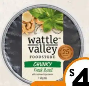 Foodworks Wattle Valley Chunky Dip 150g offer