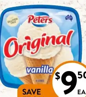 Foodworks Peters Original Ice Cream 41 offer