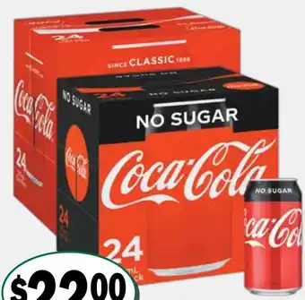 Friendly Grocer Coca-Cola Soft Drink Can 24x375ml Varieties offer