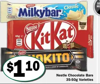 Friendly Grocer Nestle Chocolate Bars 35-50g Varieties offer
