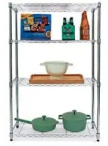 ALDI Easy Home 4-Tier Chrome Shelf offer