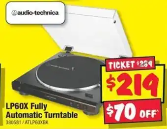 JB Hi-Fi LP60X Fully Automatic Turntable offer