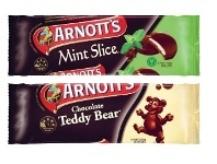 Coles Arnott’s Mint Slice or Chocolate Teddy Bear Biscuits 200g offer