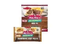 Foodworks Mrs Mac’s Microwave Pie, Pastie or Sausage Roll 165/175g offer