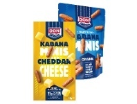 Foodworks Don Minis Kabana Bag 160g, Minis with Dip or Cheese 57/62g offer