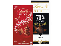 Lindt Lindor or Excellence Chocolate Block 80/100g