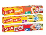 Foodworks Glad Cling Wrap 80m, Foil 30m or Bake and Cooking Paper 25m offer