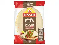 Coles Mission Pita Pocket Hi Fibre Vitamin Enriched 420g offer