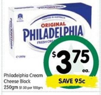 Spar Philadelphia Cream Cheese Block 250gm offer