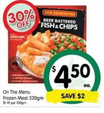Spar On The Menu Frozen Meal 320gm offer