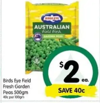 Spar Birds Eye Field Fresh Garden Peas 500gm offer
