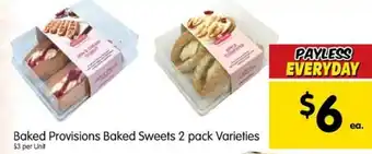 Spar Baked Provisions Baked Sweets 2 Pack Varieties offer