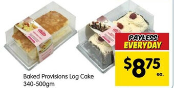 Spar Baked Provisions Log Cake 340-500gm offer