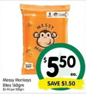 Messy Monkeys Bites 160gm