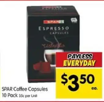 Spar APAR Coffee Capsules 10 pack offer