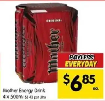 Spar Mother Energy Drink 4x500ml offer