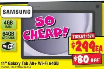 JB Hi-Fi 11" Galaxy Tab A9+ Wi-Fi 64GB offer