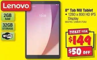 JB Hi-Fi 8" Tab M8 Tablet offer