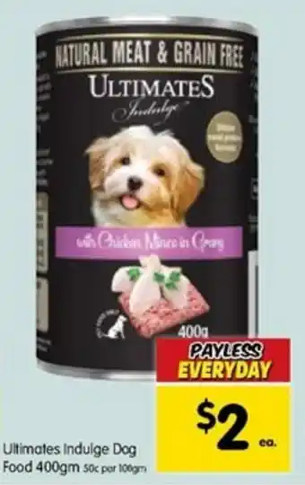 Spar Ultimate Indulge Dog Food 400gm offer